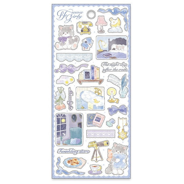 Mind Wave Flower Girly Sticker: Yofukushi