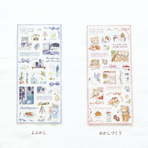 Mind Wave Flower Girly Sticker: Yofukushi