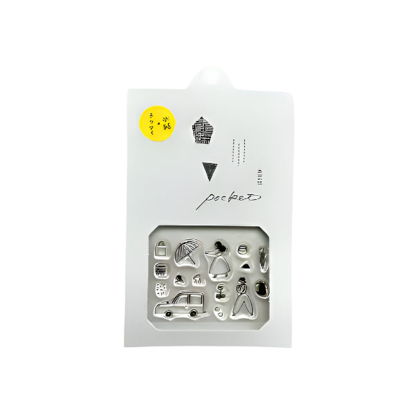 Mizushima x Necktie JIZAI Clear Pocket Stamp: On the Go