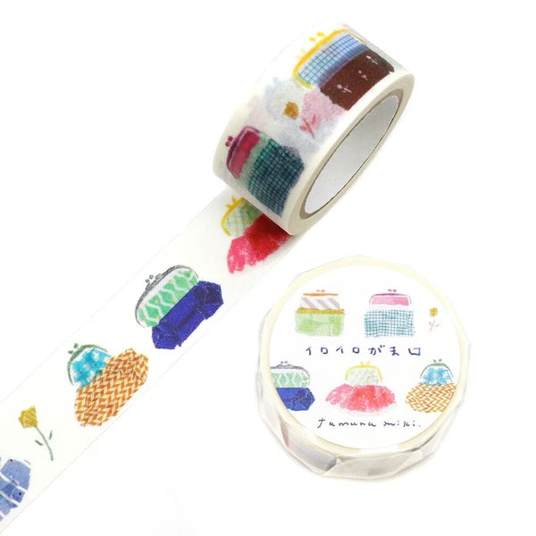 Kamiiso Sansyo x Miki Tamura Washi Tape: Iroilo Gamaguchi