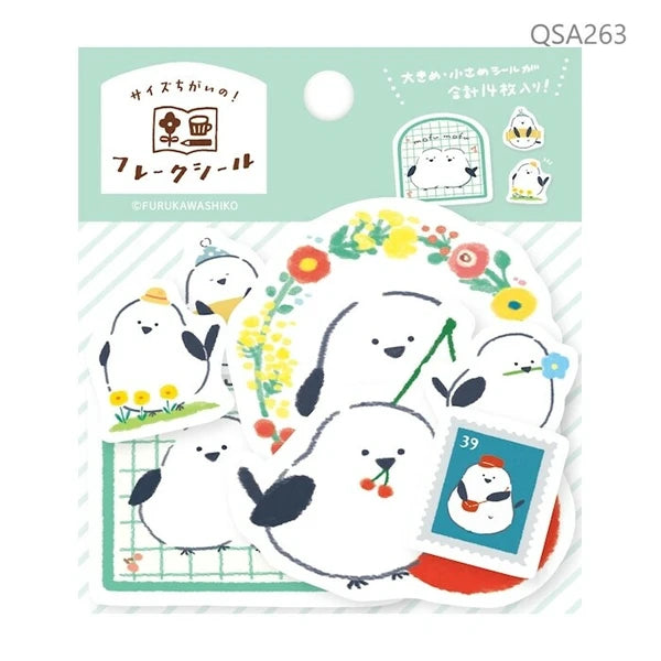 Furukawa Shiko Watashi-biyori Flake Sticker: Birds