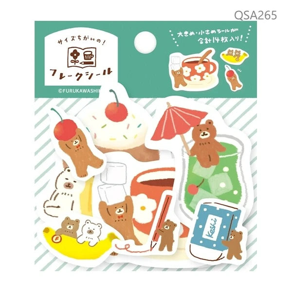 Furukawa Shiko Watashi-biyori Flake Sticker: Bears