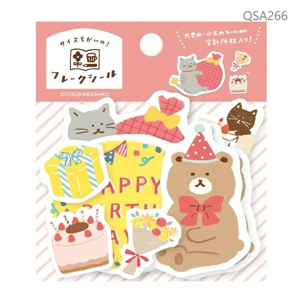 Furukawa Shiko Watashi-biyori Flake Sticker: Celebration