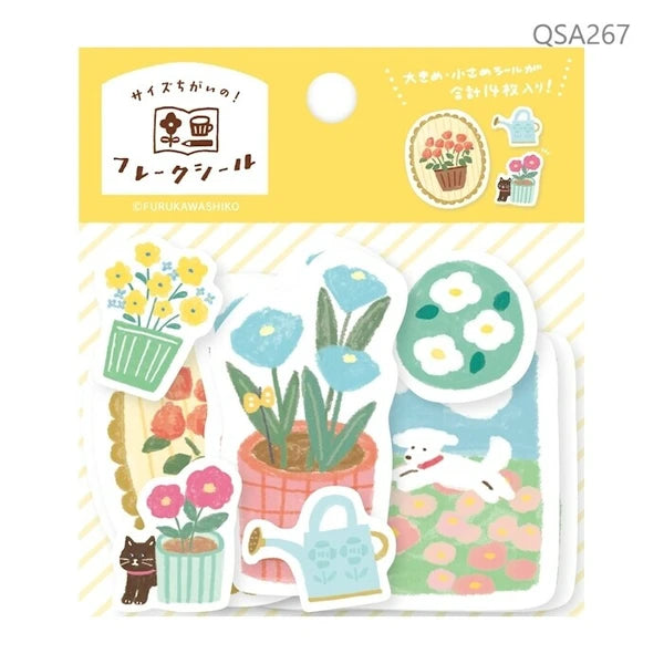 Furukawa Shiko Watashi-biyori Flake Sticker: Gardening