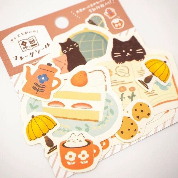 Furukawa Shiko Watashi-biyori Flake Sticker: Tea Time