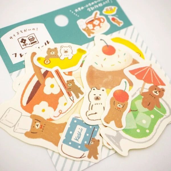 Furukawa Shiko Watashi-biyori Flake Sticker: Bears