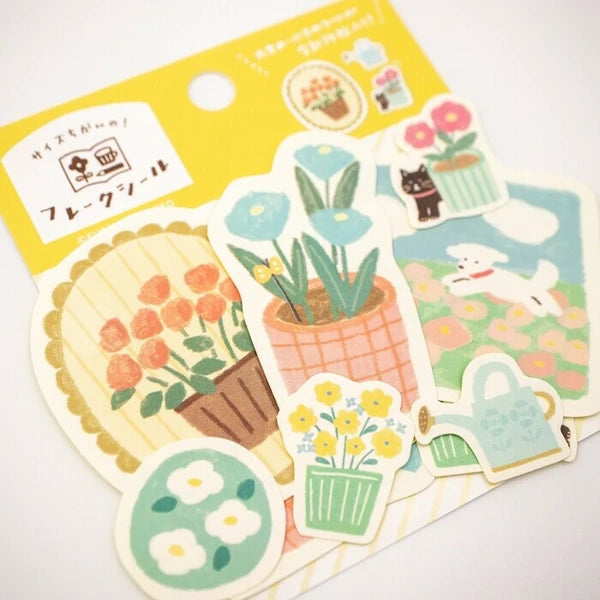 Furukawa Shiko Watashi-biyori Flake Sticker: Gardening