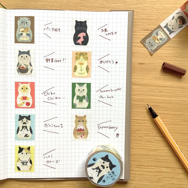 4legs Washi Tape: Cat Mastication