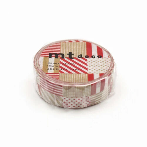 mt Deco Washi Tape: Mixed Red (15mm x 7m)