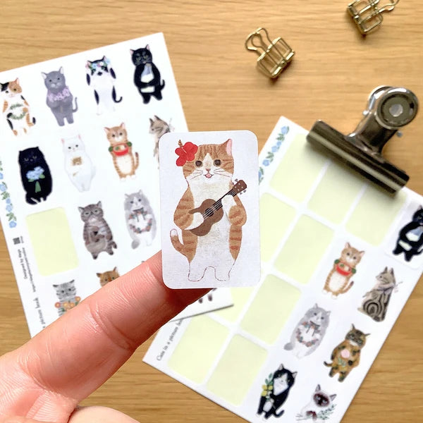 4legs Cat in Picture Book Sticker: Cats (set A)
