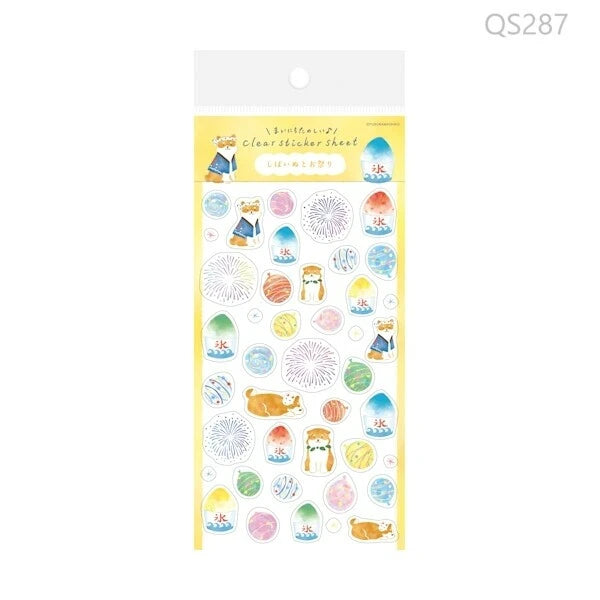 Furukawa Shiko Clear Sticker: Shiba Inu