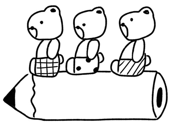 TONIKAKU HOKKAIDO x Ikhanko Stamp: Left Facing Bears