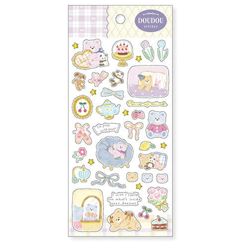 KITERA Doudou Sticker: Pink Bear