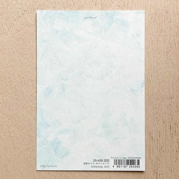 Cozyca x Midori Asano Foil-Stamped Postcard: Relaxing Life