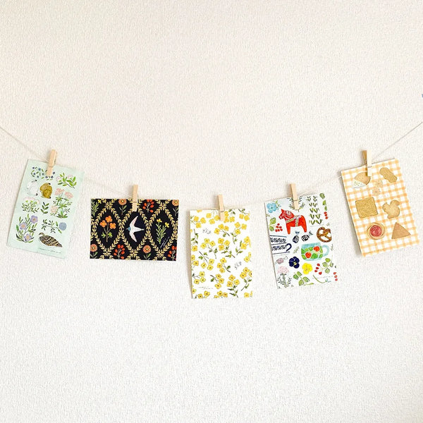 Cozyca x Midori Asano Foil-Stamped Postcard: Relaxing Life