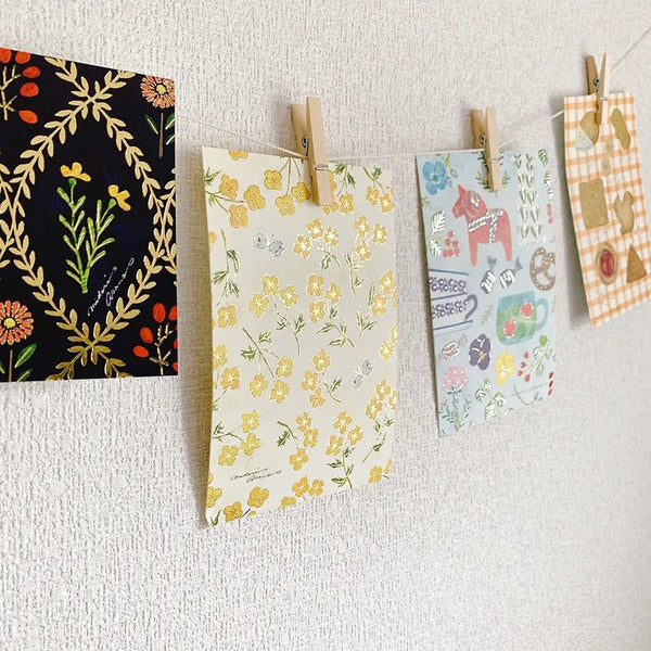 Cozyca x Midori Asano Foil-Stamped Postcard: Relaxing Life