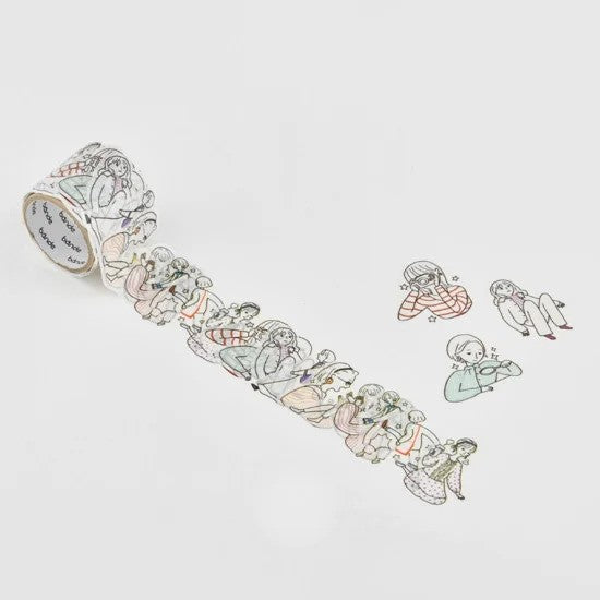 Bande Washi Tape Sticker Roll: Everyday Laid-Back Girls