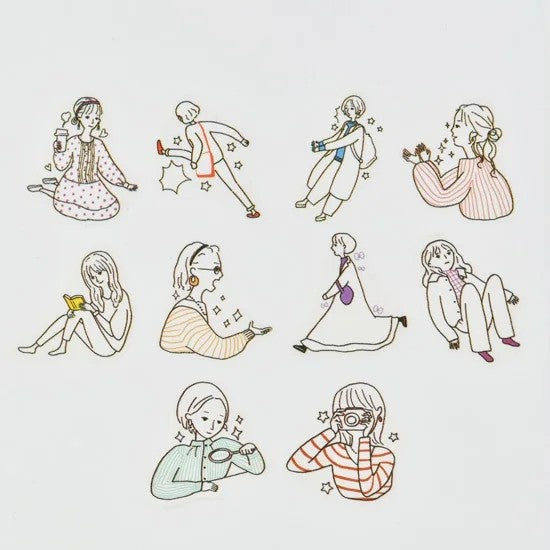 Bande Washi Tape Sticker Roll: Everyday Laid-Back Girls