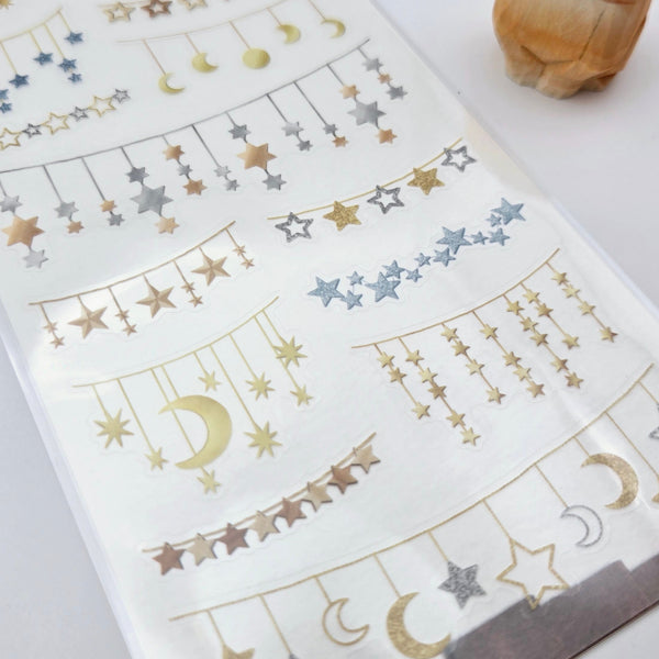 Mind Wave Room Garland Sticker: Star Ornament