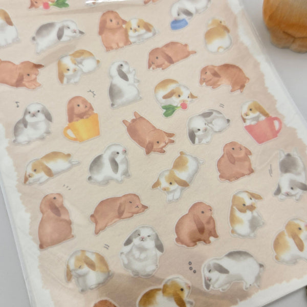 Mind Wave Mame-Mame Animal Sticker: Lop-Eared Bunny
