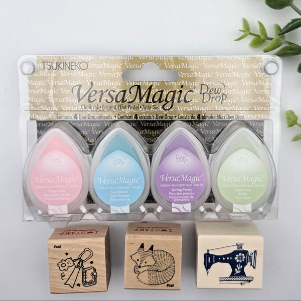 Tsukineko Versa Magic Drop Ink Pad 4-color set: Pretty Pastel