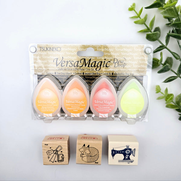 Tsukineko Versa Magic Drop Ink Pad 4-color set: Fruit Cocktail