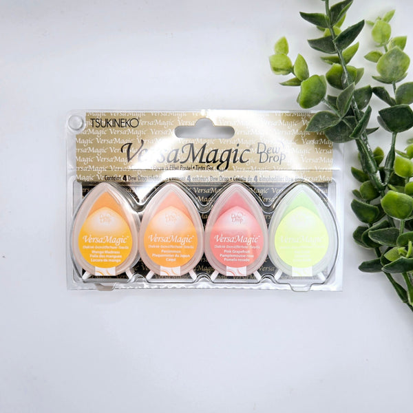 Tsukineko Versa Magic Drop Ink Pad 4-color set: Fruit Cocktail