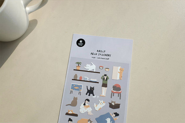 Suatelier Design x Daily Deco Sticker: Cats have Staff