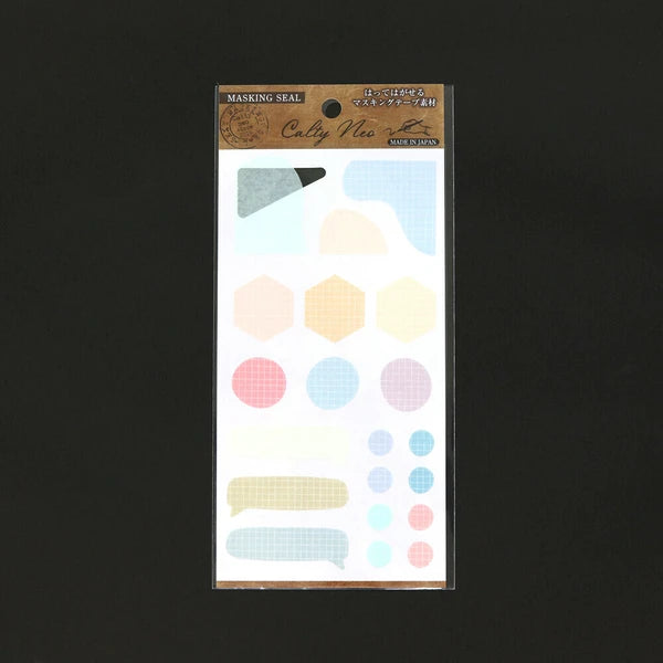 Kamiiso Sansyo Seal Neo Planner Stickers: Grid