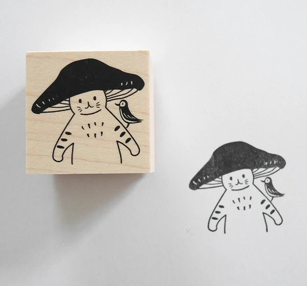 4leg Mushroom Cat Stamp: Hello!