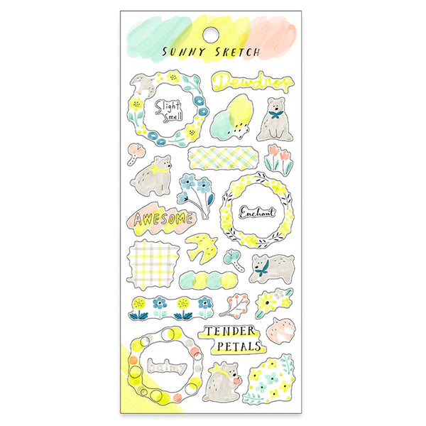Mind Wave SUNNY SKETCH Sticker: Yellow Kiiro
