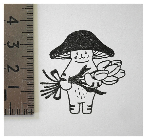 4legs Mushroom Cat Stamp: Thank You