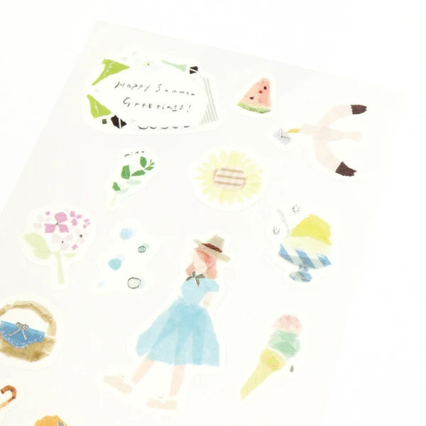 Kamiiso Sansyo X Tamura Miki Stickers: Summer Silver