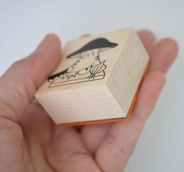 4leg Mushroom Cat Stamp: Crying with Onion