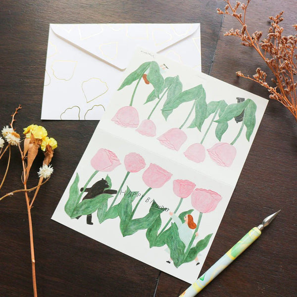 Cozyca x Necktie Letter Set: Happy Birth Day (Tulip)