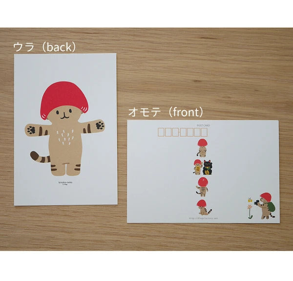 4legs Postcard: Bokino Mushroom Kitten