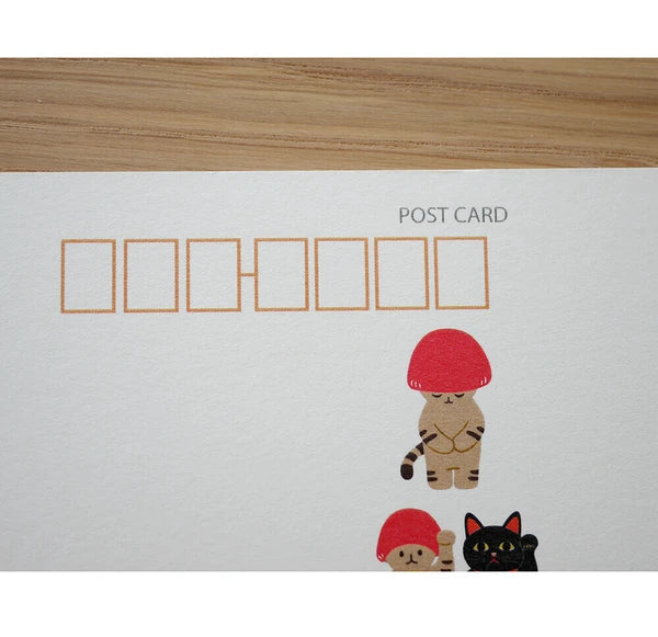 4legs Postcard: Bokino Mushroom Kitten