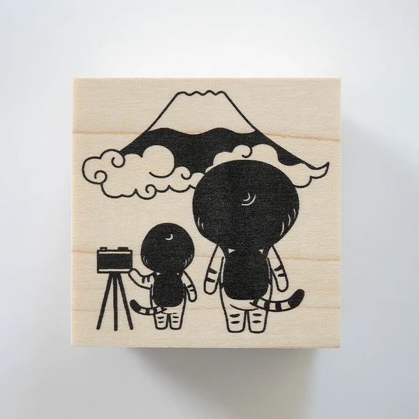 4leg Mushroom Cat Stamp: Mt. Fuji