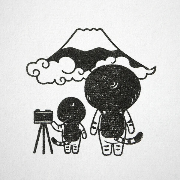 4leg Mushroom Cat Stamp: Mt. Fuji