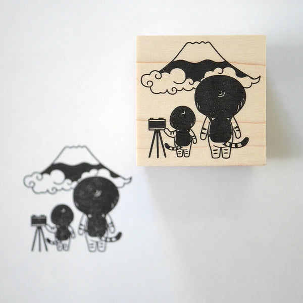 4leg Mushroom Cat Stamp: Mt. Fuji