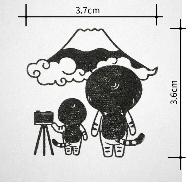 4leg Mushroom Cat Stamp: Mt. Fuji