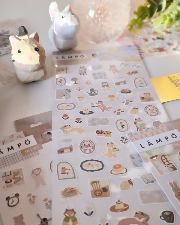 Mind Wave Lampo Mini Sticker: Rain with Fox