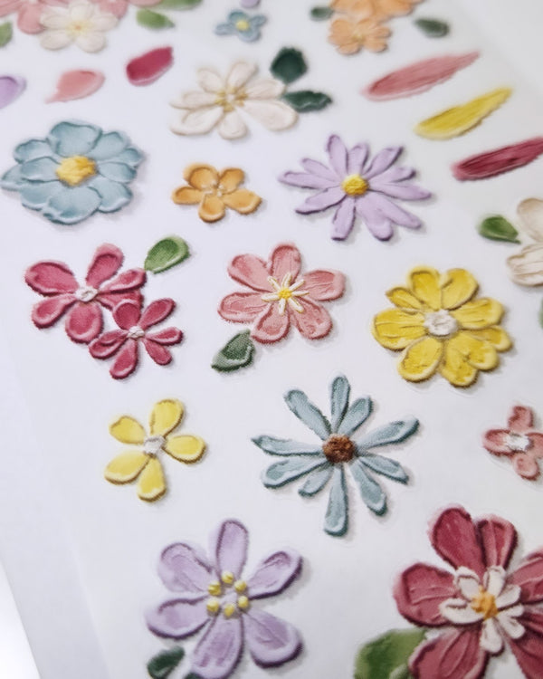 Mind Wave Painting Sticker: Flower Pink