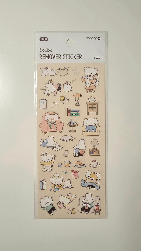 Moong9 x Boba Remover Stickers: Cozy