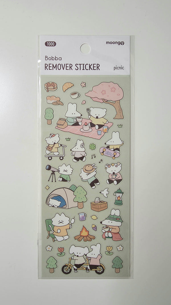 Moong9 x Boba Remover Stickers: Picnic