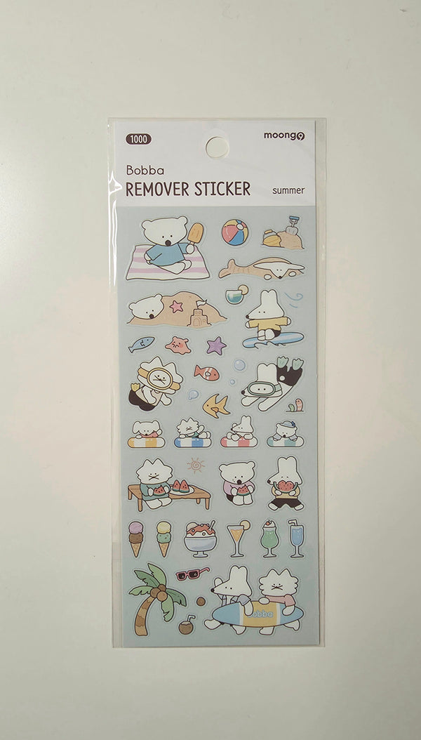 Moong9 x Boba Remover Stickers: Summer