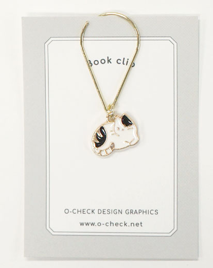 O-Check Design Book Clip: Spotted Cat