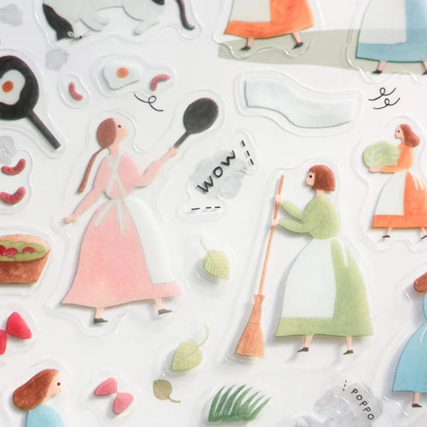 Cozyca x Necktie Clear Sticker: An Ordinary Day