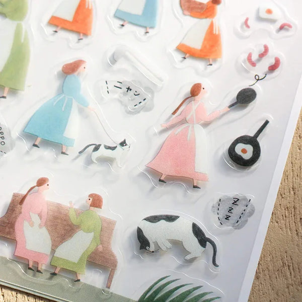 Cozyca x Necktie Clear Sticker: An Ordinary Day