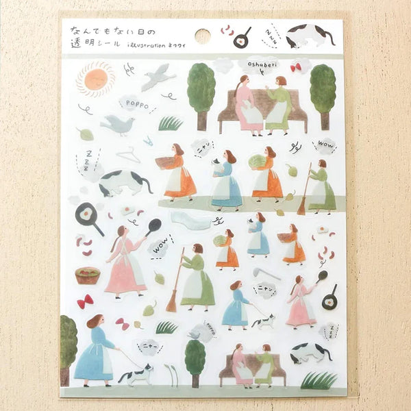 Cozyca x Necktie Clear Sticker: An Ordinary Day